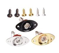 Toyvian 3sets Professional Pickup Jack Socket Plate for Electric Guitar Input Guitar Accessory Elliptical Fittings