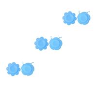 Toyvian 3sets Silicone Material Baby Bowl Suction Pad Non-Slip Mat Double-Sided Suction Cup for Kids (Snail Flower) 2pcs*3
