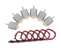 Toyvian 3v 130 Micro Hobby Dc Motor Set for DIY Crafts and Science Projects, Small Electric Motor with Connector (6pcs) for Model Cars, Boats, and Educational Use