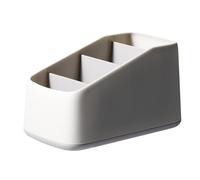 Toyvian 4-Compartment Remote Control Storage Box Plastic Organizer for TV Remote and Small Daily Necessities 7.09X3.94X3.90In Suitable for Office and Home Desk