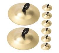 Toyvian 4 Pair Mini Finger Cymbals for Belly Dance Portable Zills Musical Instrument Beginner-friendly Rhythm Maker for Dance Performance Party Travel-friendly Hand Cymbals