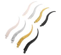 Toyvian 4 Pairs Faux Deer Antlers Hair Clips Lightweight Realistic Animal Horn Props for Halloween Cosplay Parties Adults DIY Costume Accessories Gold Silver White Black