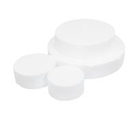 Toyvian 4 Pcs Foam Cake Dummies Cake Decoration Mold 4-Tier Round Creative Design White Easy to Use DIY Thickness and Practicing Icing Techniques