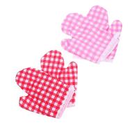 Toyvian 4 Pcs Heat-resistant Oven Mitts Ergonomic Nonslip Cooking Gloves for Baking Safe High-temperature Protection Kitchen Oven Mitt