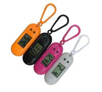 Toyvian 4 Pcs Pocket Watch Keychain Simple Electronic Watch Clip-on Keyring Portable for Kids Students Backpack Hanging Accessory (Mixed Colour)