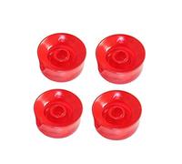Toyvian 4 Pcs Set Red Guitar Volume and Tone Control Knobs for Electric Guitar Vintage Style Plastic Rotary Knobs with Durability and Endurance Suitable for Replacement