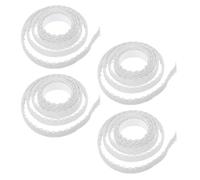 Toyvian 4 Rolls Self Adhesive Lace Pattern Tape, 1.8cm X 2 Yards Each, Cotton Fabric Decorative Trim for DIY Scrapbooking and Photo Frame Crafts, Easy to Cut White Lace Ribbon