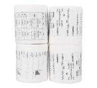 Toyvian 4 Rolls Soft Toilet Tissue Chemical Physics Formula Printed Design, Timber Pulp Material, No Irritation to Skin, for Restaurant Use or Home Supply