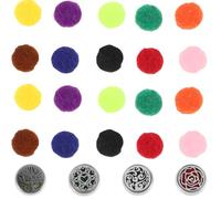 Toyvian 4 Sets 12mm Mini Alloy Essential Oil Diffuser Mask Buckles 10 Silicone Pads Stainless Steel Hollow Design Breathing Buckle Mask Accessories for Air Freshening and