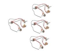 Toyvian 4 Sets Electric Guitar Replacement Wiring Harness A500k B500k Pots Prewired Harness for Guitar Parts Metal Potentiometer