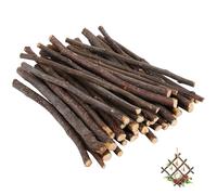 Toyvian 40 Pcs Natural Wooden Sticks for Crafts - 5. 5 Inch Long Wood Sticks for Crafting, Rustic Decorative Log Branches for DIY Projects, Model Building & Home Decor (Brown)
