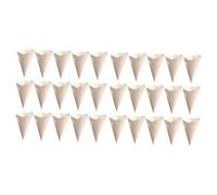 Toyvian 40 PCS White Hollow Confetti Holders Paper Cones for Wedding Party Decorations Biodegradable Craft Petal Cones Easy to Fold and DIY Classic Vintage Theme Storage