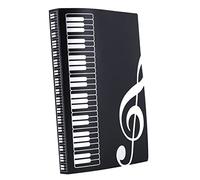 Toyvian 40 Pocket A4 Music Sheet Folder Black Lightweight Portable File for Documents and Sheet Music Organisation