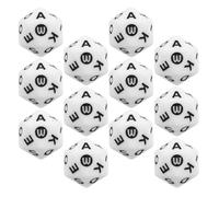Toyvian 40pcs 20-sided Acrylic English Letter Alphabet Dice, White Spelling Games to Stimulate Inventive Thinking, for DIY and Party Spelling Games