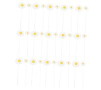 Toyvian 40pcs Daisy Cake Toppers Large and Small Floral Dessert Picks for Birthday Cake Decorations Charming Flower Party Supplies for Shower Christmas and Celebration Favors