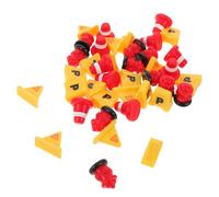 Toyvian 40pcs Miniature Landscape Sand Table Miniature Scenes and Diorama Materials for Dollhouse Traffic Cones Mini Traffic Signs and Roadblock Cones Learning Toys