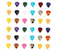 Toyvian 40pcs Mixed Color Guitar Picks Set Lightweight Abs Plectrums for Acoustic Electric and Bass Guitars Rounded Tip Design for Comfortable Grip Musical Instrument Accessory