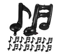 Toyvian 40pcs Music Note Aluminum Foil Balloons Black Double and Single Notes Easy to Inflate Musical Party Decorations for Concerts Bands Bars and Birthday Celebrations