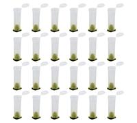 Toyvian 40pcs Plastic Bee Shield Transport Cage with Mesh Structure for Breeding, Bite-proof and Excellent Ventilation Beekeeping Tool for Protecting Bees in Breeding Scenarios