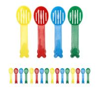 Toyvian 40pcs Small Animal Litter Scoop Set - Plastic Hamster Sand Bath, Kitten and Small Pet Bedding Poop Scooper, Multi-Color Sifter for Cage and Bonsai Soil Cleaning