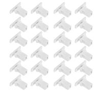 Toyvian 40pcs White Trash Bin Push-type Switch Locks with Metal Hook Clips Replacement Garbage Can Lid Locks Compatible with Kitchen Waste Bins and Bathroom Trash Cans