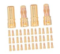 Toyvian 40Set Banana Bullet Connector Plugs for Rc Battery Esc Motor Wire Terminals Male to Female Reinforced Flexible Wire Adapters Compatible with Various Rc Models and Helicopter DIY