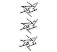 Toyvian 48pcs Bass Neck Mounting Screws Guitar Neck Bolts Silver Steel Easy to Install