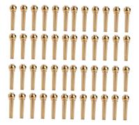 Toyvian 48pcs Brass Guitar Bridge Pins Tuning Pegs for Acoustic and Electric Guitars String Pin for Easy Tuning and Maintenance