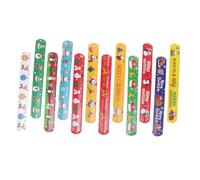Toyvian 48pcs Christmas Slap Bracelets Party Favors Boys and Girls Pvc Patting Wrist Band Bracelet for Christmas Theme Party Toys