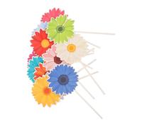 Toyvian 48pcs Daisy Cupcake Toppers Paper Picks Spring Flower Cake Decorations for Birthday Wedding Shower Party Supplies Secure Placement and Easy to Handle