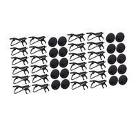 Toyvian 48pcs Microphone Accessories Sponge Covers and Clips for Wind for Presentations Online Video Conferencing and Recording