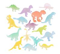 Toyvian 48pcs Small Luminous Dinosaur Toys Boys and Girls Glow in Dark Dinosaur Model Figures for Easter Lights Craft Prehistoric Creatures