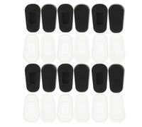 Toyvian 48Pcs Soft Silicone Eyeglass Nose Pads Cushions Non-Slip Comfortable Replacement Nose Pad Covers for Spectacles and Sunglasses, Large Size Black and White for Vision Care