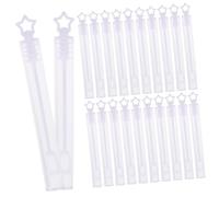Toyvian 48pcs Star-shaped Empty Bubble Wands for Weddings and Parties Transparent Storage Bottles Craft Containers Easy Fill and Clean for Outdoor Fun