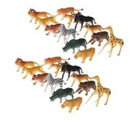 Toyvian 48pcs Wild Animal Figurines Realistic Desktop Decoration for Home Office and Nursery Includes Tiger Lion Giraffe and More for Boys and Girls Imagination and Recognition