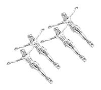 Toyvian 4Pcs 5.4Cm Solid Alloy Cross Pendant Set, Antique Silver Classical Crucifix Jewelry Making Supplies for Men, Religious DIY Faith Decor and Catholic Festival Accessories