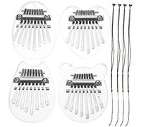 Toyvian 4pcs Acrylic Boys and Girls Mini Kalimba Note Finger Thumb Piano Portable Musical Instrument for Toddlers