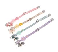 Toyvian 4pcs Adjustable Breakaway Cat Collars with Cute Bow Tie Decorations Lightweight Comfortable Neckwear for Girl Cats Kitten Puppy Seasonal Events and Walks