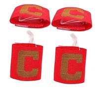 Toyvian 4Pcs Adjustable Football Captain Armband Elastic Sports Band for Soccer Rugby Hockey Basketball Flexible Fit Comfortable Sleeve for Team Leaders and Training Matches