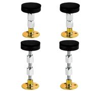 Toyvian 4pcs Adjustable Headboard Stoppers Bed Fixers Shock Absorption and Anti-Shake Features, Stainless Steel and Pp Material, Suitable for Narrow Gaps Between Furniture and Walls,