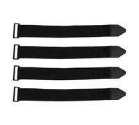 Toyvian 4pcs Adjustable Pedal Straps Elliptical Pedal Straps Black Nylon Soft Materials Extending Equipment Lifespan Fitness Accessories for Rowing Machine and Gym Home Fitness Use