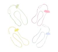 Toyvian 4pcs Adjustable Small Animal Harness and Leash Nylon Angel Wing Vest for Hamsters Squirrels Chinchillas and Rats Outdoor Walking Gear for Safe Pet Exercise