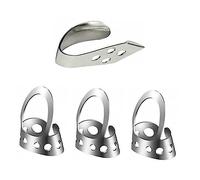 Toyvian 4pcs Adjustable Thumb Finger Picks for Banjo Ukulele Stainless Steel Hollowed Design Comfortable Wear