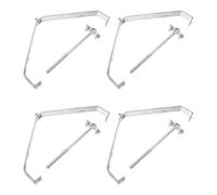 Toyvian 4pcs Adjustable Triangle Roof Tile Clamp Mount Iron Lightning Protection Brackets with Quick Installation and Good Stability for Residential and Industrial Use