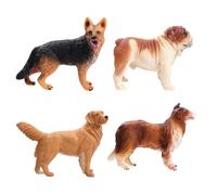 Toyvian 4Pcs Adorable Simulation Puppy Lifelike Dog Ornaments for Home Decoration Safe Material for Imagination Development and Aesthetic Photo Props