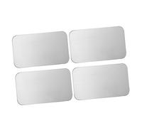 Toyvian 4Pcs Aluminium Cooling Mat for Rabbits and Hamsters Smooth Surface Quick Temperature Reduction Durable and Reusable Heat Dissipation Pad