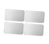 Toyvian 4Pcs Aluminium Pet Cooling Pad for Hamsters Rabbits and Chinchillas Lightweight Ice Bed for Summer Comfort and