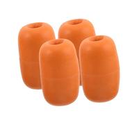 Toyvian 4Pcs Aquaculture PVC Float Balls Oval Orange for Net Cage Stability Storm Resistant Buoyancy Indicators with Bright Visible Colors for Freshwater Saltwater Fishing Tackle
