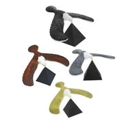 Toyvian 4pcs Balancing Eagle Bird Finger with Pyramid Stand Educational Retro Design for Adults Develops Balance and Gravity Skills Through Interactive Play