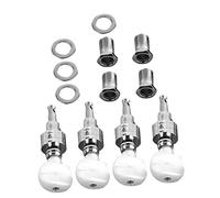 Toyvian 4pcs Banjo Tuning Pegs Machine Heads Banjo String Key Tuners with Bushings and Ferrules Easy to Install Durable Construction for